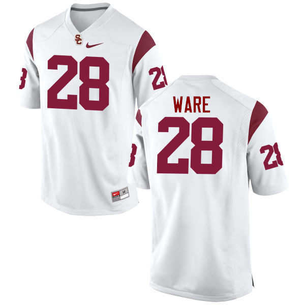 Men #28 AcaCedric Ware USC Trojans College Football Jerseys-White